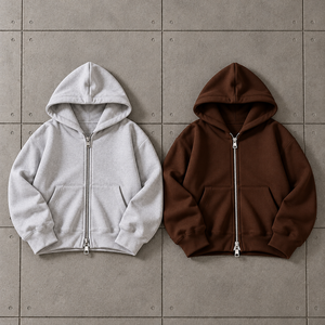 Sweat-shirt à capuche zippé pour homme, couleur unie, décontracté, avec poches kangourou, fabriqué sur mesure en Turquie - Product Image 6