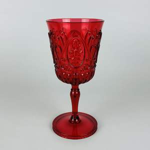 แก้วไวน์พลาสติกลายนูนแบบวินเทจ ทนทาน ไม่แตกหัก สำหรับงานคริสต์มาส งานแต่งงาน - Product Image 3