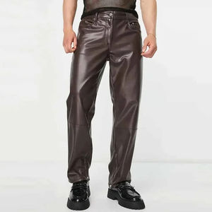 Salopette en cuir à taille haute pour adultes, pantalon en cuir à motif droit, imperméable et respirant, au prix de gros - Product Image 5