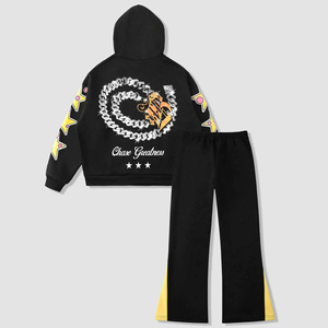 Survêtements pour hommes dtg dtf imprimé athlétique coupe ajustée survêtement de gym deux pièces tenue de jogging décontracté polyester entraînement 2025 - Product Image 2