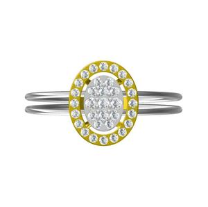 Hermoso anillo de compromiso de diamantes de oro rosa de 18 quilates de calidad superior precio barato al por mayor diseño elegante aniversario - Product Image 4