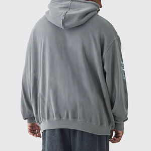 Fabrication d'usine OEM de sweats à capuche 100% en molleton de coton personnalisés à séchage rapide respirant brodé unisexe sweats à capuche surdimensionnés pour l'hiver - Product Image 3