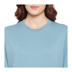 Sweat-shirt oversize en molleton français 100% coton, personnalisable en gros, uni, pour femmes, automne-hiver - Product Image 6