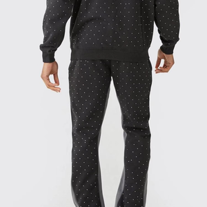 Vêtements de sport personnalisés pour hommes Survêtements respirants et de haute qualité Motif solide Écologique pour la saison d'hiver - Product Image 4