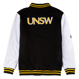 High Street hommes hiver Baseball veste de pluie Logo personnalisé broderie imperméable col montant américain Letterman tissé enduit - Product Image 6