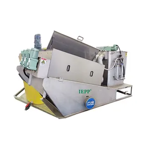 IEPP China manufacturer factory supplier oil grease suldge dehydration mud dewatering machine multi disc screw press dehydrator