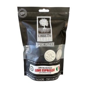 Amore Espresso italiano caffè tostato stand-up pouch 25 capsule Arabica Santos con Vietnam Robusta caffè