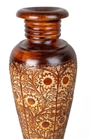 Vase de sol en bois de Sesham haut et lourd finement conçu Vase à fleurs en bois long rustique décor élégant pour le bureau à domicile