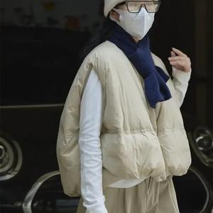 Gilet coréen décontracté pour femme avec col rond haut sans manches chaud automne hiver Streetwear gilet en tissu polaire - Product Image 4