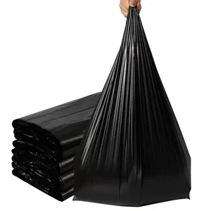Büyük kapasiteli dayanıklı siyah çöp torbası rulo kaliteli ucuz fiyat HDPE LDPE LLDPE bakire