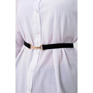 Ceinture fine élastique pour veste et robe 2 cm - NOIR - Product Image 5