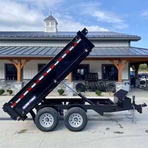 Remorque à benne basculante flexible 7'X14' 4' de haut avec composants de base à engrenages, remorque agricole télécommandée 14K, garantie 1 an, origine FR - Product Image 4