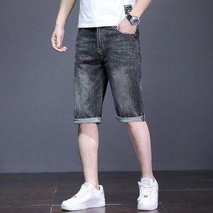 Summer Denim Shorts Men Stretch Ripped <b>Jeans</b> Man <b>Slim</b> Straight Shorts Fashion Black <b>Jeans</b> Soild Shorts Streetwear Man Clothing - Product Image 1