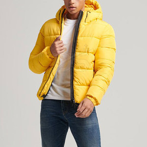 เสื้อแจ็คเก็ตพัฟเฟอร์ผู้ชายสีพื้นลำลองสำหรับฤดูหนาว ปี 2025 ดีไซน์มีฮู้ดพร้อมโลโก้ด้านหน้า กันลม ระบายอากาศได้ดี เป็นมิตรกับสิ่งแวดล้อม บริการ OEM - Product Image 2