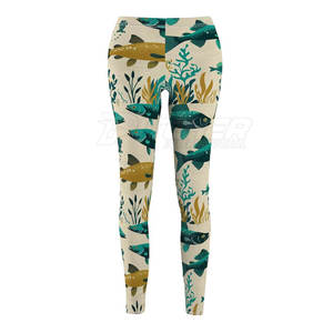 Leggings de pêche pour femmes, taille haute, écologiques, respirants, légers, protection UV, nylon/spandex, pour les activités de plein air estivales - Product Image 1