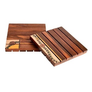 Dessous de verre en bois de haute qualité, design moderne, finition naturelle brillante, tapis et tampons de cuisine utilisés pour la restauration - Product Image 4