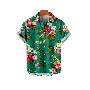 Camisas hawaianas personalizadas OEM, nuevo diseño, impresión total, sublimación, ropa informal de satén de verano, botón, manga corta, transpirable - Product Image 4