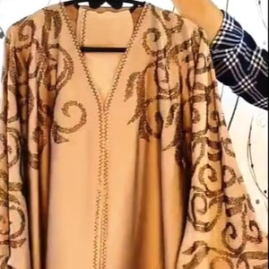 Kaftan Abaya modesto islámico de primera calidad para mujer, Elegante ropa nupcial musulmana tradicional con accesorios de estilo Dubái incluidos - Product Image 1