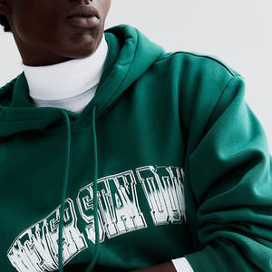 Sweat à capuche en polyester pour hommes, tenue décontractée tendance au look moderne Design de poche élégant Sweat à capuche en polyester pour hommes, couleur unie - Product Image 3