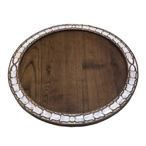 EID plateau rond stockage chocolat plateau de service avec couvercle serpillière en bois pour Ramadan fabriqué au VietNam - Product Image 2