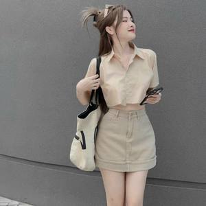 Croptop tri femmes ensemble usine naturel lavable emballage personnalisé Vietnam fabricant ensemble pour fille 2 pièces tri - Product Image 4