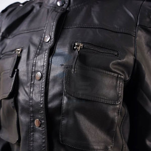 Chaqueta de Cuero Casual Elegante para Mujer de Primera Calidad, Nuevo Estilo Moderno con Cierre y Cuello Alto, Tejido de Algodón de Punto - Product Image 3