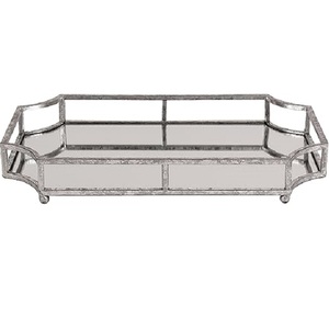 Bandeja de comida de forma redonda de Metal de estilo lujoso con oro para fiestas interiores accesorios de cocina café té plato para servir comida - Product Image 4