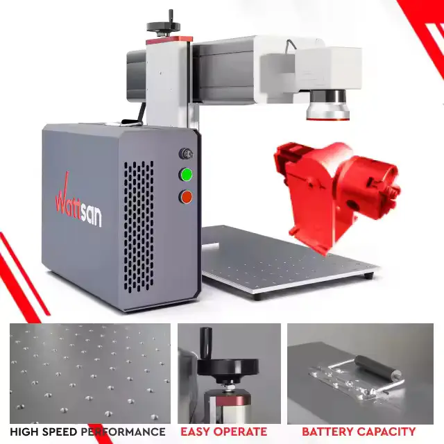 Wattsan FL TT 20w 30w 50w gold and silver laser engraving machine 50w fiber laser marking machine