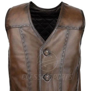 Chaleco de Cuero para Hombre, Estilo Duradero, Elegante, Sin Mangas, Clásico, Informal - Product Image 4