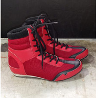 Chaussures d'entraînement de boxe et de lutte professionnelles, respirantes, antidérapantes, en cuir de haute qualité, dessus en mesh, personnalisées, Mudassar