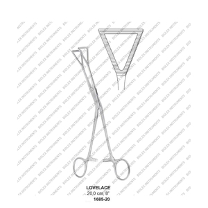 LOVELACE Gall Duct y fórceps quísticos 180mm Fórceps hemostáticos de la mejor calidad Sujeción de sujeción Fórceps de tejido de agarre - Product Image 3