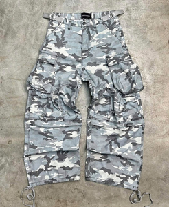 100% Cotton Custom <b>Men's</b> <b>Cargo</b> <b>Pants</b> High Quality Hip-Hop Mid Elastic Digital Printing Wash Tree <b>Camo</b> Stacked Jogger - Product Image 3