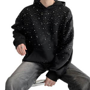 Sweat-shirts à strass pour hommes sur mesure, prix bas, service OEM, vêtements basiques pour hommes, sweat-shirts à strass grandes tailles - Product Image 5