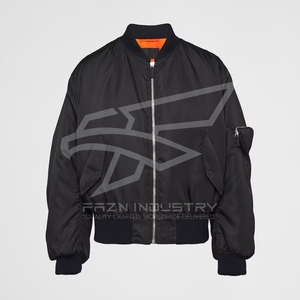 Venta al por mayor de Primavera de nailon chaqueta de vuelo para los hombres de talla grande con cuello alto y logotipo personalizado chaquetas de los hombres - Product Image 5