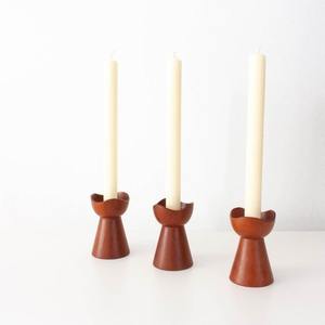 Noël décoratif moderne fer et bois bougie pilier titulaire couleur or Design classique bougeoir pour la décoration intérieure - Product Image 2