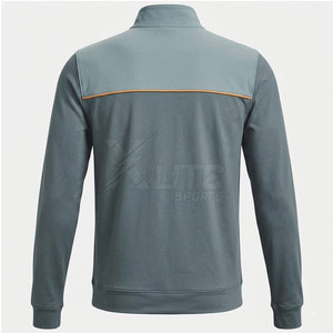 Men's Stand Collar Front Logo Athletic <b>Track</b> <b>Jacket</b> Full Zip for Running Fitness Workout and Outdoor Sports - Product Image 2
