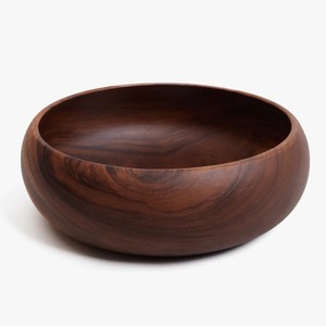 Saladier en bois de couleur foncée à prix compétitif bols de service à fruits en bois naturel faits à la main du Vietnam - Product Image 1