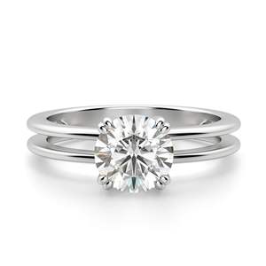 <b>Oval</b> Cut <b>Moissanite</b> Twisted <b>Engagement</b> <b>Ring</b> - Product Image 1