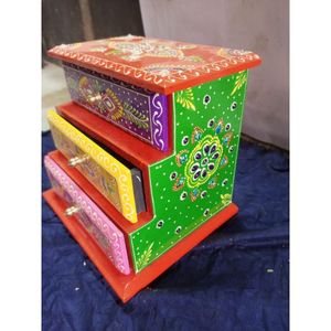 Drawers With Unique Painted Designs Trendy Wooden Living Room Designer Cabinet Antique Storage Furniture