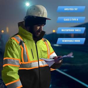 Chaquetas Reflectantes de Alta Visibilidad, Chaqueta Impermeable para Trabajo - Product Image 6