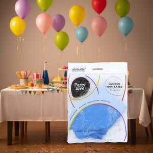 Party Love Latex <b>Balloons</b> 90Cm Blue <b>Clear</b> 3 Pcs Bag Biodegradable - Product Image 3