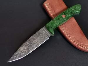 Couteau de chasse en acier Damas fait à la main de qualité supérieure taille personnalisée poignée confortable Skinner S53 lame en plastique OEM - Product Image 5