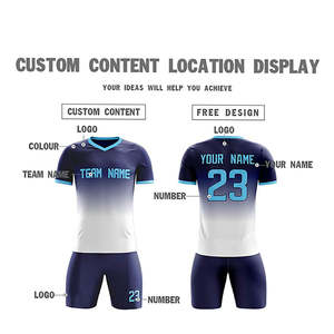 Camisetas de Fútbol para Hombre 100% Poliéster, Uniformes Deportivos Transpirables de Manga Corta - Product Image 2