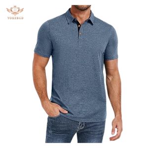 Venta al por mayor 100% puro algodón Polo camiseta de gran tamaño pesado personalizado Impresión de moda casual de manga corta - Product Image 1