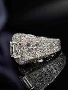 Bague Hip Hop pour Homme en Argent 925 Plaqué Rhodium avec Diamant Certifié IGI, Personnalisable, Cadeau de Luxe - Product Image 4