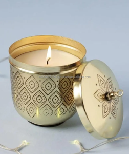 Traditional Best Affordable Handmade Metal Candle With Knob Lid - Product Image 6