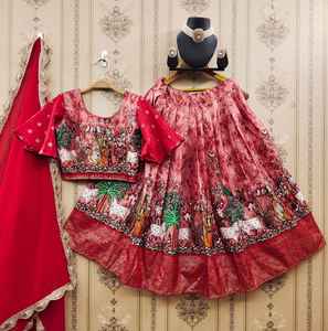 Excelente calidad madres hijas Lehenga Choli para el matrimonio ocasión festiva de proveedor indio - Product Image 3