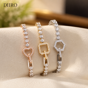 Custom 18K <b>Gold</b> Plated Round Brilliant Cut Luxury Moissanite Tennis Bracelet Freshwater Pearl Women's Engagement Gift Jewelry - Product Image 6