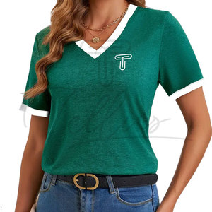 Camisetas de Mujer de Última Moda, Ligeras, Transpirables, Ecológicas, de Secado Rápido, de Poliéster/Algodón, Tallas Grandes, Camisetas de Verano en Oferta - Product Image 4
