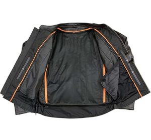 Venta al por mayor chaquetas de moto de carreras para hombre cárdigan de cremallera de alta calidad cuello alto transpirable impermeable Delgado de talla grande de cuero - Product Image 4